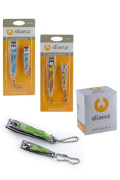 Diana 2 Li Renkli Vakumlu Tırnak Makası - 1