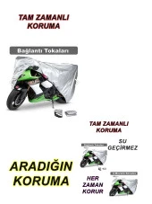 Arora Ar 170-20 Elegant Nostalji 4 Mevsim Koruyan Motosiklet Brandası Gri - 3