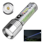 Profesyonel TG LED Güçlü 8 Modlu Type-C 1000 Lümen Polis Çakarlı Şarjlı El Feneri - 1