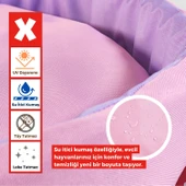 XPERMATE Sünger Simit Köpek Yuvası Küçük Irk Köpek Yatağı Ve Kedi Yatağı 55 Cm Pembe Lila - 4