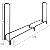 Metal Şömine Odunluk Dekoratif Bahçe Odunluğu - 3