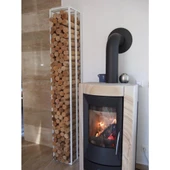 Odun Depolama Şömine Yanı Metal Odun Dolabı - 1