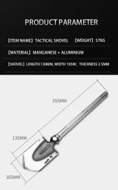 Grand Harvest GBC-S01-2 Multi Fonksiyonel Taktik Kürek - 8