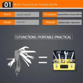 Grand Harvest KJ5011AL1 Multi Fonksiyonel Çakı - 3