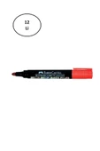 Faber Castell Permanent Markör Jumbo 23 Kırmızı 12'li - 1