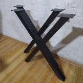 Çapraz Ayak Masa Siyah Metal Masa Ayağı X Model Masa Ayağı - 5