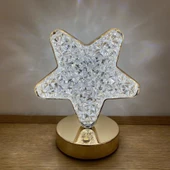 LW-27 Şarjlı Yıldız Kristal Elmas Masa Lambası Dokunmatik Romantik Akrilik Led Gece Lambası - 1
