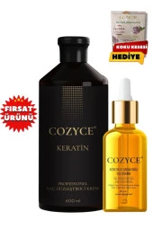 Cozyce Keratin 600 ml Saç Serumu 30 ml Keratin Sonrası Saç Bakım Seti Hediye Koku Kesesi - 1