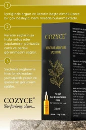 Cozyce Keratin 600 ml Saç Serumu 30 ml Keratin Sonrası Saç Bakım Seti Hediye Koku Kesesi - 2