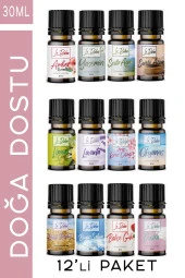 LE BALVO 12'li Set Uçucu Yağ Buhurdanlık Esansı Oda Kokusu Esansiyel Yağ Oda Difüzörü Esansı Buhur Yağı 30ml - 1