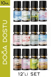 LE BALVO 12'li Set Uçucu Yağ Buhurdanlık Esansı Oda Kokusu Esansiyel Yağ Oda Difüzörü Esansı Buhur Yağı 10ml - 1