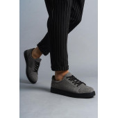 Kuback Ortapedik Dikişli Gri Süet Günlük Ayakkabı Sneaker KB165 - 4