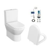 VitrA Integra Round Rim-ex Duvara Sıfır Klozet Rezervuar İç Takım ve Yavaş Kapanan Kapak thumbnail 1