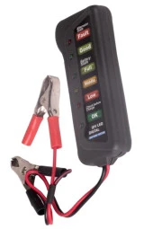 Motosiklet Akü Test Cihazı 12 Volt 6 Led Göstergeli Alternatör Durumu Motor Akü Testi - 1