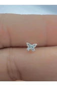 925 Ayar Gümüş Hızma. Zirkon Taşlı Kelebek Model Gümüş Renk - 1