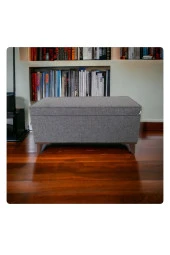 Mc Mobilya Sahra Peri Sandıklı Keten Puf Sandıklı Puf Bench Pistonlu thumbnail 1