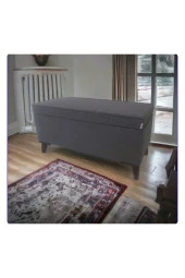 Mc Mobilya Sahra Peri Sandıklı Keten Puf Sandıklı Puf Bench Pistonlu thumbnail 2