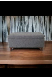 Mc Mobilya Sahra Peri Sandıklı Keten Puf Sandıklı Puf Bench Pistonlu thumbnail 3