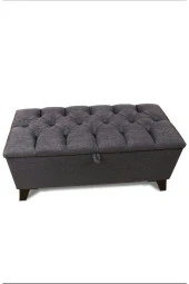 Mc Mobilya Sahra Peri Sandıklı Keten Kapitone Sandıklıpuf Puf Bench Tabure Pistonlu thumbnail 3