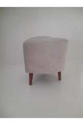 Mc Mobilya Sahra Kalp Puf Krem thumbnail 1