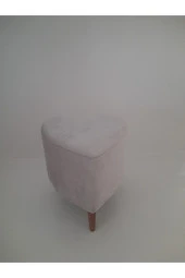 Mc Mobilya Sahra Kalp Puf Krem thumbnail 2