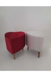 Mc Mobilya Sahra Kalp Puf Krem thumbnail 4