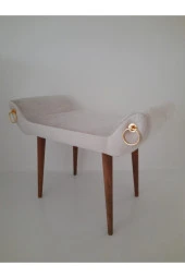Mc Mobilya Peri Bench Krem Halkalı Puf - 1