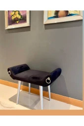 Mc Mobilya Peri Bench Puf Tabure Krom Ayak - 1