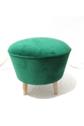 Mc Mobilya Sahra Puf Silindir 44 Çap Yeşil Ayaklı thumbnail 1