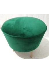 Mc Mobilya Sahra Puf Silindir 44 Çap Yeşil Ayaklı thumbnail 2