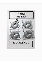 Mc Mobilya Zigon Sehpa Puf Bench Ayak Bağlantı Aparatı (4 Adet Ayak Aparatı 12 Adet Vida) - 3