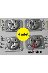 Elissa Home Açılı Zigon Sehpa Orta Sehpa Ayak Bağlantı Aparatı Metal (4 Adet) thumbnail 2