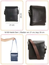 Grande Hakiki Deri Erkek Postacı Çantası Kahve 4264 - 2