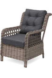 Grass Garden Açelya Rattan 3 1 1 Masa Bahçe Balkon Mobilyası Alüminyum Üzeri Örgü Rattan - 3