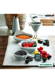 Mithra Life 4 Parça Akordiyon Yeşil Süzgeç Seti MIT1025 - 1