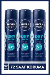 Nivea Men Sprey Deodorant Dry Fresh 150 ml 3 Adet - 1