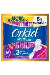 Orkid Platinum Hijyenik Ped 3No Gece Gündüz Süper Eko Pkt 16 Ped - 1