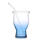Cam Pipetli Bardak 480 Cc Mavi - 1