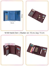 Grande Hakiki Deri Kadın Cüzdan Vizon 2628 - 2