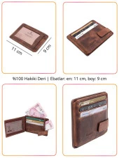 Grande Hakiki Deri Erkek Cüzdan Kartlık Kahve 544-M - 2