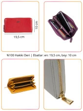Grande Hakiki Deri Kadın Cüzdan Siyah 2700 - 2