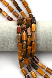 Mookait Jasper Doğal Taş Dizi Boru Kesim thumbnail 1