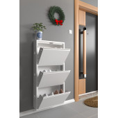 Formood Üçlü Metal Ayakkabılık Beyaz thumbnail 2