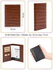 Grande Hakiki Deri Pasaportluk Cüzdan Siyah 753 thumbnail 2