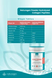 Naturagen Kolajen Powder Yeşil Elma Aromalı 300 Gr(tip 1 ,tip 3 8.000 Mg Collagen Hyaluronik Asit,vitamin C) - 2