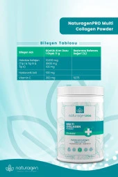 Naturagen Pro Kolajen Powder 330gr Tip 1-2-3 Limon Aromalı Hyaluronik Asit Ve C Vitaminli - 3