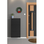 Formood Üçlü Metal Ayakkabılık Siyah thumbnail 2