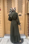 Moda Çizgi Tesettür Elbise - 4