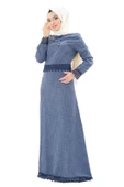 Moda Çizgi Tesettür Elbise - 3