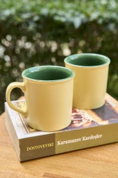 Double Face Sarı Yeşil 2li Kupa Seti - 1